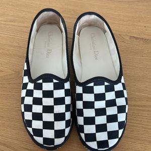 DIOR Black and White Flats